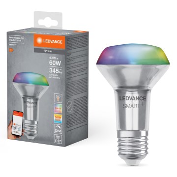 LED RGBW ρυθμιζόμενη ανακλαστική λάμπα SMART+ R63 E27/4,7W/230V 2700-6500K Wi-Fi - Ledvance