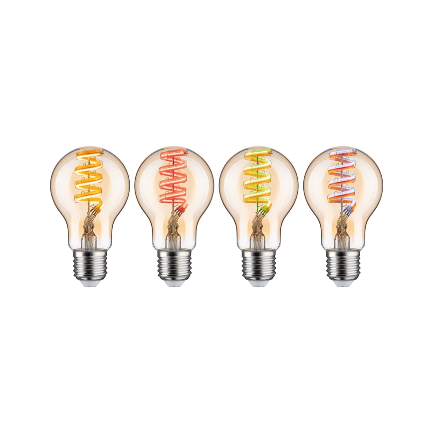 LED RGBW Ρυθμιζόμενη λάμπα FILAMENT E27/6,3W/230V 2200-6500K - Paulmann 29156