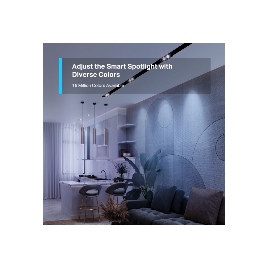 LED RGBW ρυθμιζόμενη λάμπα GU10/3,7W/230V 2200-6500K Wi-Fi - TP-Link