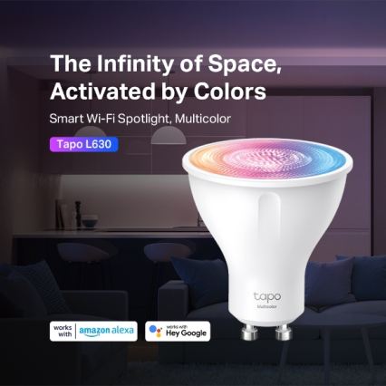 LED RGBW ρυθμιζόμενη λάμπα GU10/3,7W/230V 2200-6500K Wi-Fi - TP-Link
