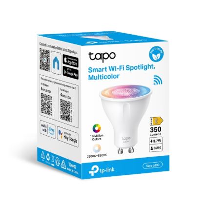 LED RGBW ρυθμιζόμενη λάμπα GU10/3,7W/230V 2200-6500K Wi-Fi - TP-Link