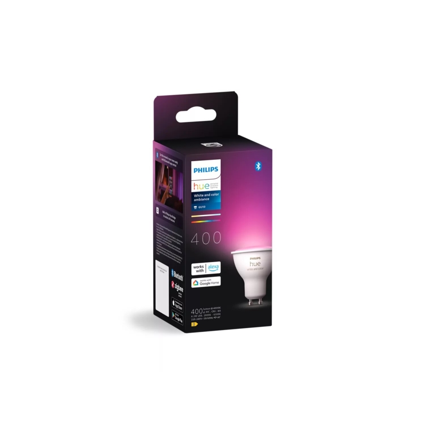 LED RGBW ρυθμιζόμενη λάμπα Philips Hue White And Color Ambiance GU10/4,2W/230V 2000-6500K