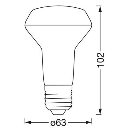 LED RGBW ρυθμιζόμενη ανακλαστική λάμπα SMART+ R63 E27/4,7W/230V 2700-6500K Wi-Fi - Ledvance