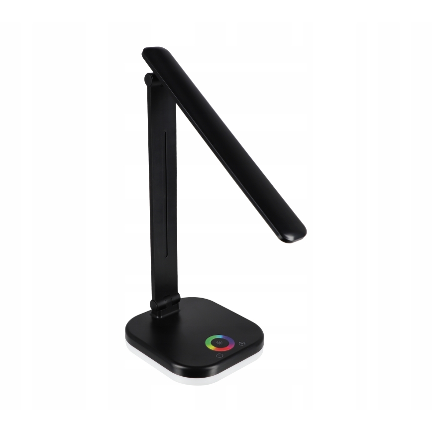 LED RGBW ρυθμιζόμενη επιτραπέζια λάμπα με ασύρματη φόρτιση LED/7W/5V USB μαύρη