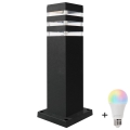 LED RGBW Ρυθμιζόμενη εξωτερική λάμπα TEKSAS 1xE27/12W/230V 2700-6500K 44 cm IP44 ανθρακί