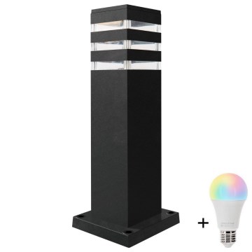 LED RGBW Ρυθμιζόμενη εξωτερική λάμπα TEKSAS 1xE27/9W/230V 2700-6500K Wi-Fi 44 cm IP44 ανθρακί