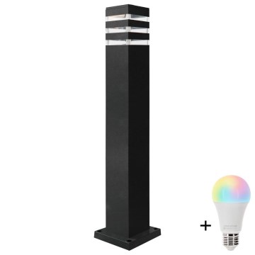 LED RGBW ρυθμιζόμενο φωτιστικό εξωτερικού χώρου TEKSAS 1xE27/12W/230V 2700-6500K Wi-Fi 74 cm IP44 ανθρακί