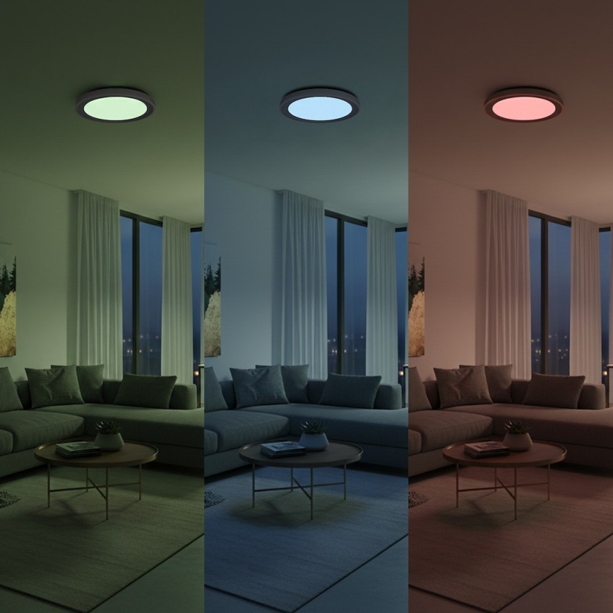 Ρυθμιζόμενο φωτιστικό οροφής LED RGBW MELO LED/36W/230V 3000-6000K Ø 39 cm λευκό + τηλεχειριστήριο