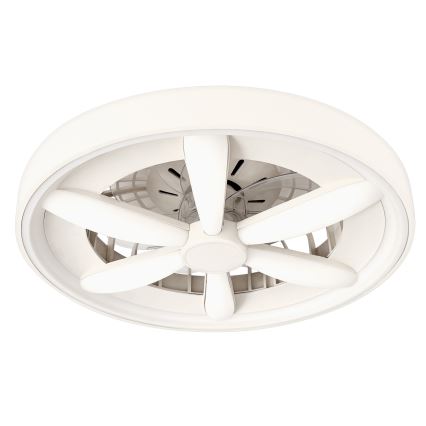 LED RGBW ρυθμιζόμενο φωτιστικό οροφής με ανεμιστήρα MALAWI LED/48W/230V 3000-6500K λευκό + τηλεχειριστήριο