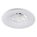 LED RGBW Ρυθμιζόμενο φωτιστικό οροφής με ανεμιστήρα PLAVE PAN LED/24W/230V 3000-6500K διάμ. 48,5 εκ. λευκό + τηλεχειριστήριο
