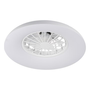 LED RGBW Ρυθμιζόμενο φωτιστικό οροφής με ανεμιστήρα PLAVE PAN LED/24W/230V 3000-6500K διάμ. 48,5 εκ. λευκό + τηλεχειριστήριο