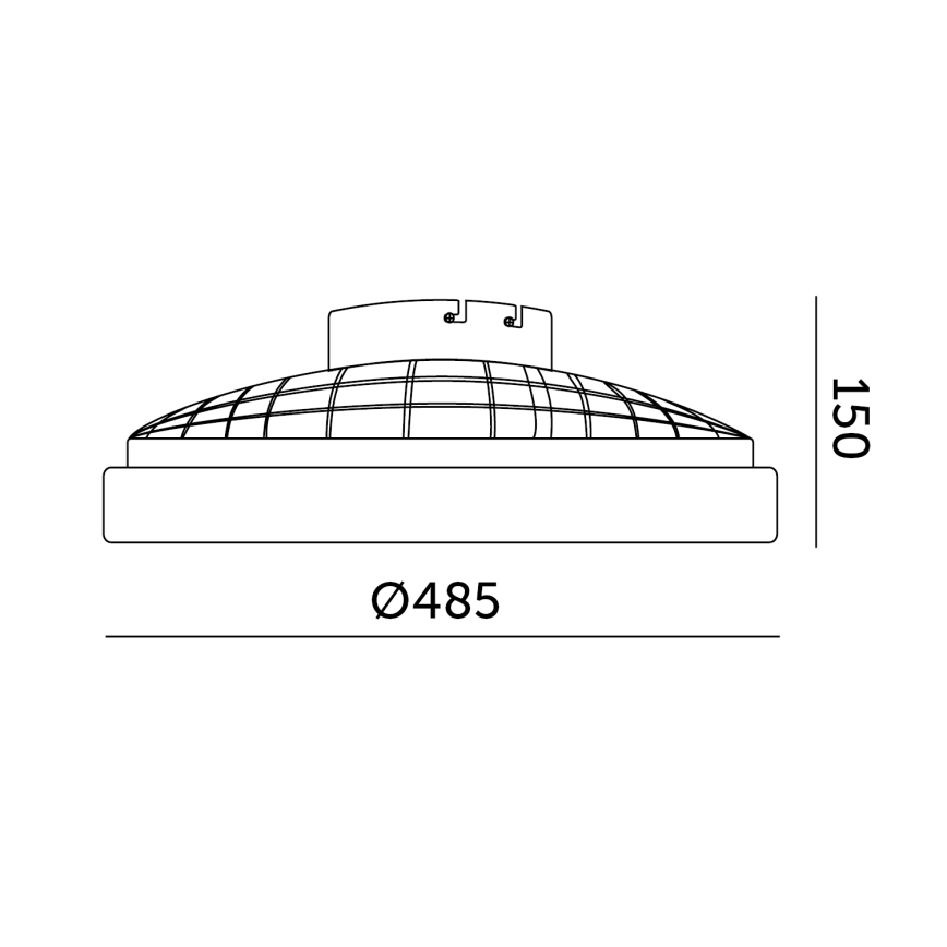 LED RGBW ρυθμιζόμενο φωτιστικό οροφής με ανεμιστήρα VENTELUX LED/48W/230V 3000/4000/6500K Ø 48,5 cm μαύρο + τηλεχειριστήριο