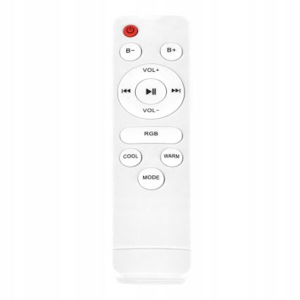 LED RGBW ρυθμιζόμενο φωτιστικό οροφής με ενσωματωμένο ηχείο, LED 60W/230V, 3000–6000K, Ø 40 cm, λευκό + τηλεχειριστήριο