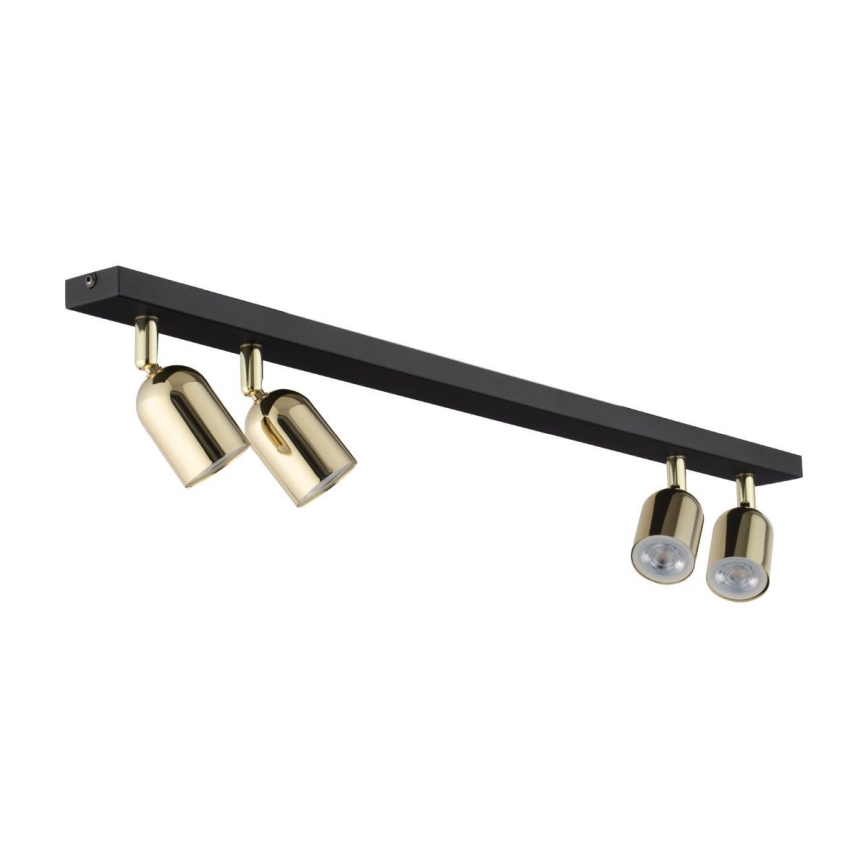 LED RGBW Ρυθμιζόμενο σημειακό φωτιστικό TOP 4xGU10/6,5W/230V 2700-6500K μαύρο/χρυσό
