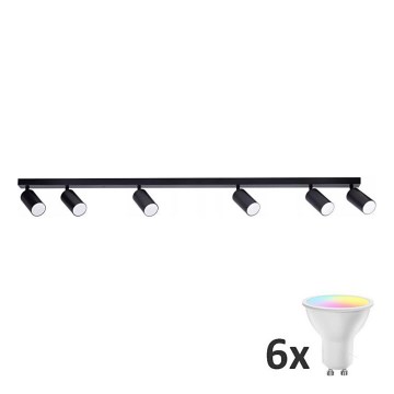LED RGBW Ρυθμιζόμενο σποτ φωτιστικό ANGIE 6xGU10/6,5W/230V 2700-6500K
