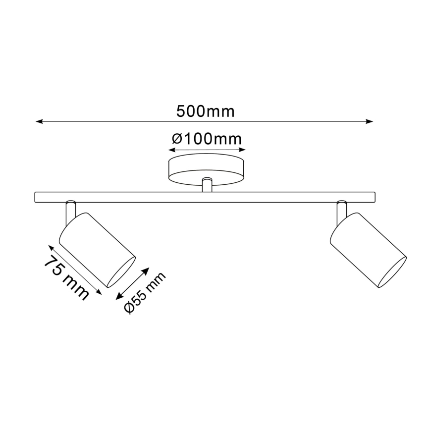 LED RGBW Ρυθμιζόμενο σποτ φωτιστικό GOLDIE 2xGU10/4,8W/230V 3000K χρυσό + τηλεχειριστήριο