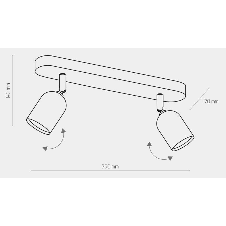 LED RGBW Ρυθμιζόμενο σποτ φωτιστικό TOP 2xGU10/6,5W/230V 2700-6500K χρυσό/μαύρο
