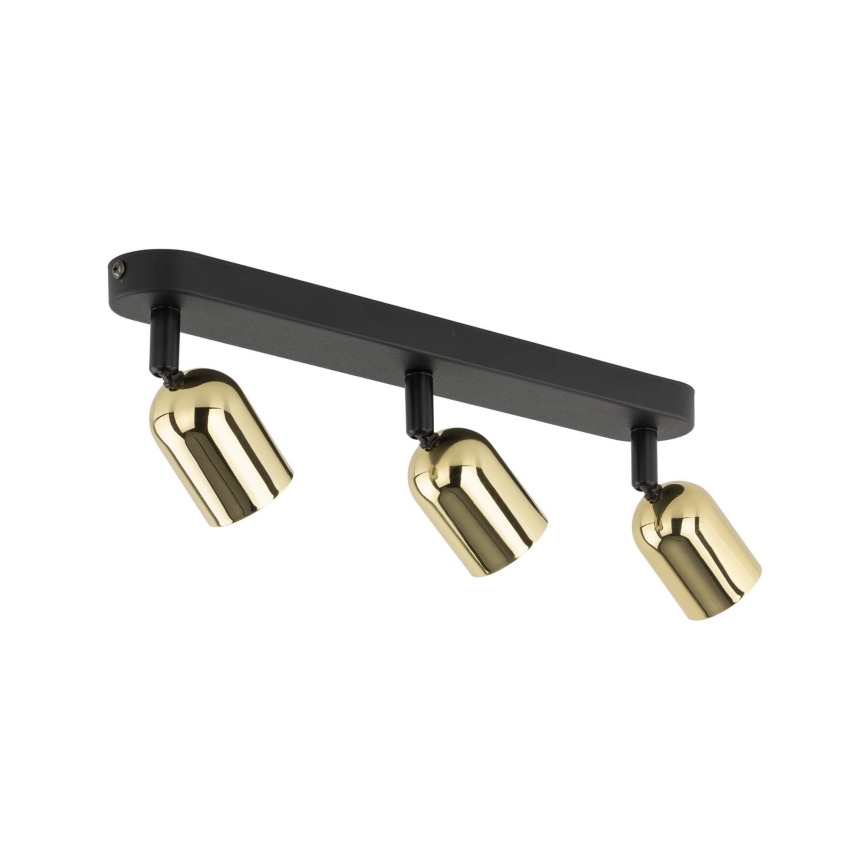 LED RGBW Ρυθμιζόμενο σποτ φωτιστικό TOP 3xGU10/6,5W/230V 2700-6500K μαύρο/χρυσό