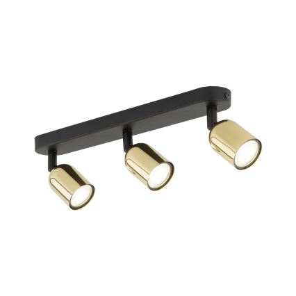LED RGBW Ρυθμιζόμενο σποτ φωτιστικό TOP 3xGU10/6,5W/230V 2700-6500K μαύρο/χρυσό