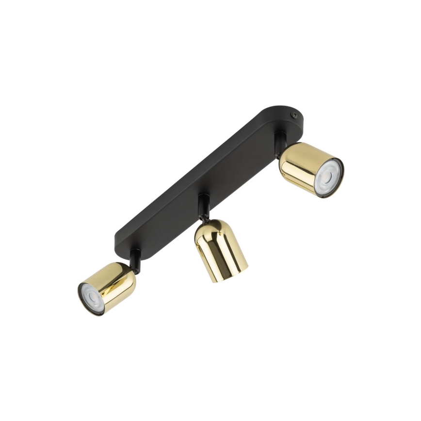 LED RGBW Ρυθμιζόμενο σποτ φωτιστικό TOP 3xGU10/6,5W/230V 2700-6500K μαύρο/χρυσό