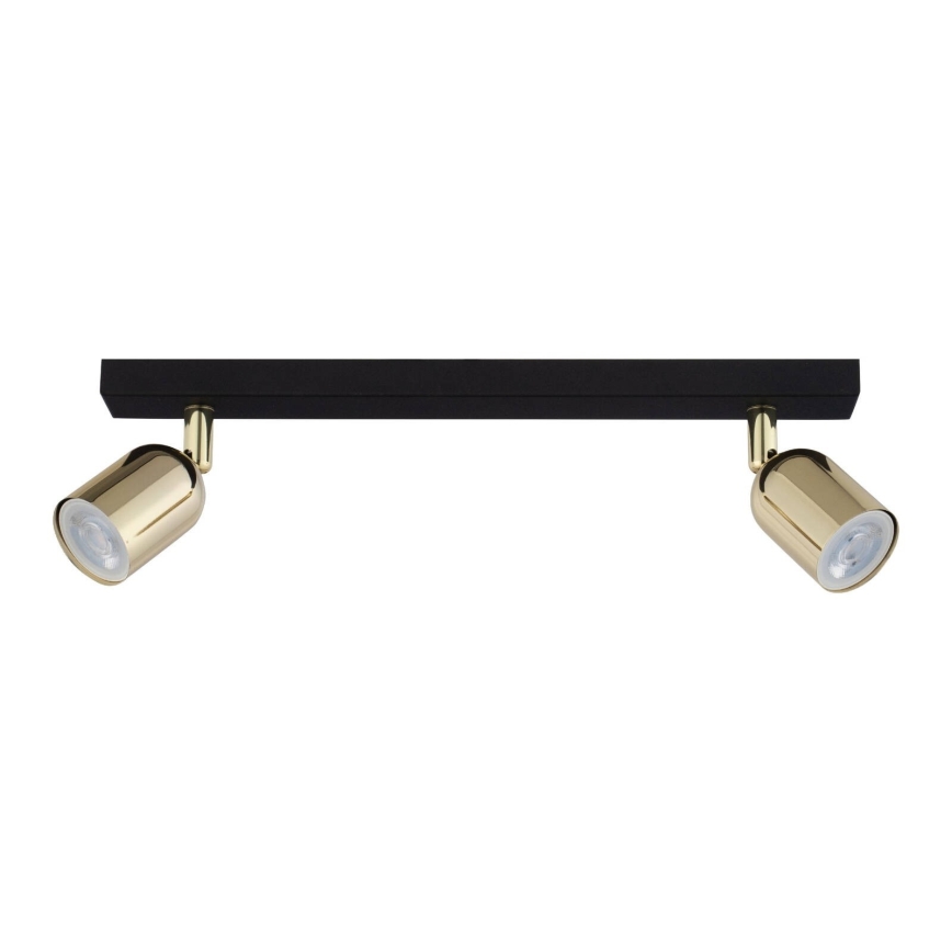 LED RGBW Ρυθμιζόμενο σποτ TOP 2xGU10/6,5W/230V 2700-6500K μαύρο/χρυσό