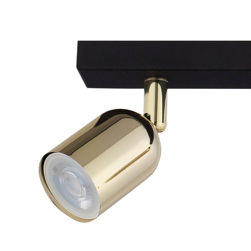 LED RGBW Ρυθμιζόμενο σποτ TOP 2xGU10/6,5W/230V 2700-6500K μαύρο/χρυσό