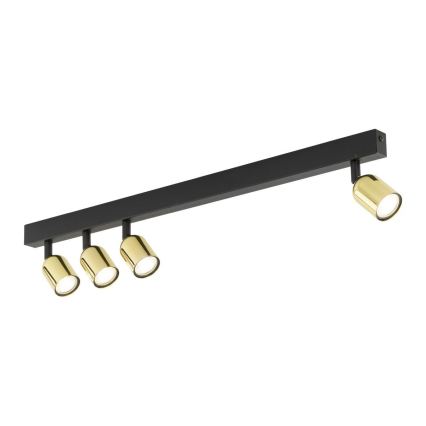LED RGBW ρυθμιζόμενο σποτ TOP 4xGU10/6,5W/230V 2700-6500K μαύρο/χρυσό