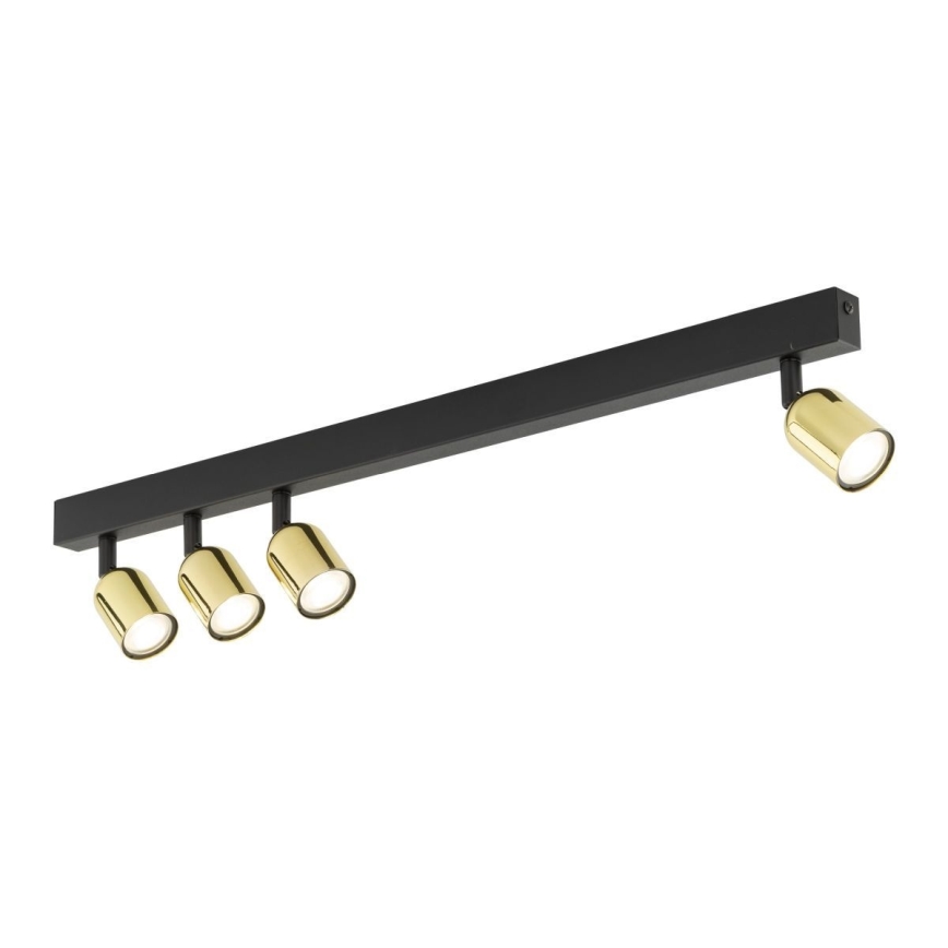 LED RGBW ρυθμιζόμενο σποτ TOP 4xGU10/6,5W/230V 2700-6500K μαύρο/χρυσό