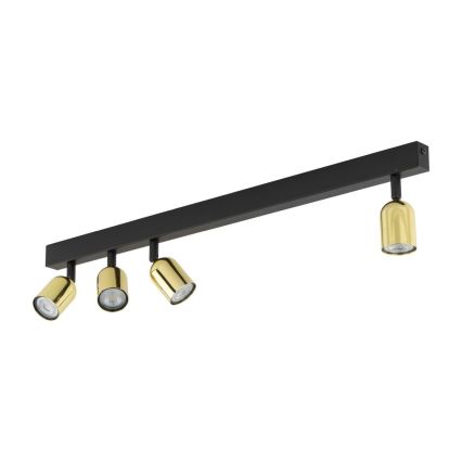 LED RGBW ρυθμιζόμενο σποτ TOP 4xGU10/6,5W/230V 2700-6500K μαύρο/χρυσό