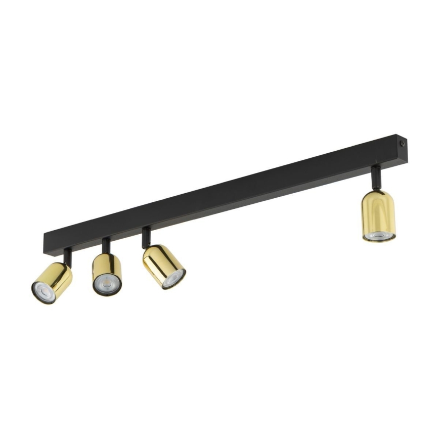 LED RGBW ρυθμιζόμενο σποτ TOP 4xGU10/6,5W/230V 2700-6500K μαύρο/χρυσό