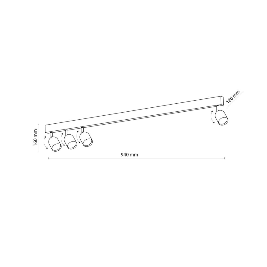 LED RGBW ρυθμιζόμενο σποτ TOP 4xGU10/6,5W/230V 2700-6500K μαύρο/χρυσό