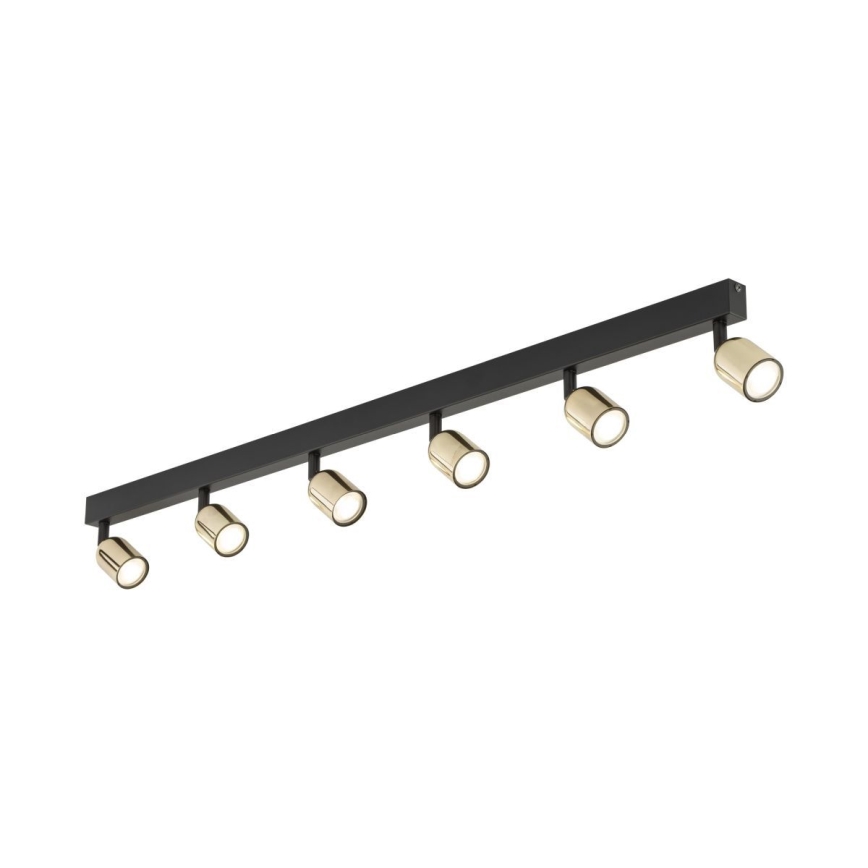 LED RGBW Ρυθμιζόμενο σποτ TOP 6xGU10/6,5W/230V 2700-6500K μαύρο/χρυσό