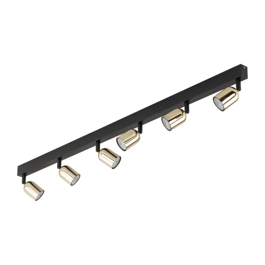 LED RGBW Ρυθμιζόμενο σποτ TOP 6xGU10/6,5W/230V 2700-6500K μαύρο/χρυσό