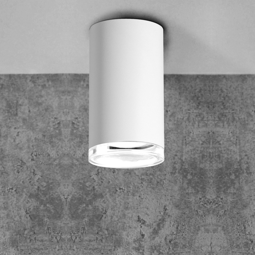Ρυθμιζόμενο LED RGBW σποτ μπάνιου TURYN 1xGU10/4,8W/230V 3000K IP44 λευκό + τηλεχειριστήριο