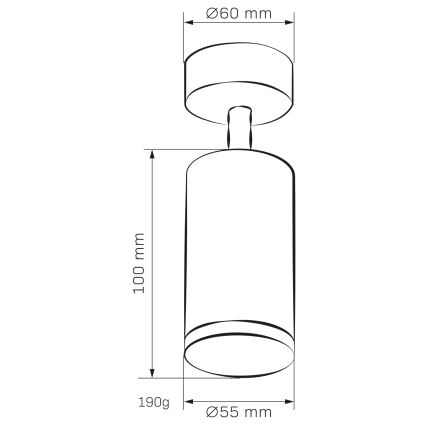 LED RGBW ρυθμιζόμενο σποτ μπάνιου TURYN 1xGU10/6W/230V 3000K Wi-Fi IP44 μαύρο