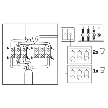 LED RGBW ρυθμιζόμενο σποτ μπάνιου TURYN 3xGU10/4,8W/230V 3000K IP44 λευκό + τηλεχειριστήριο