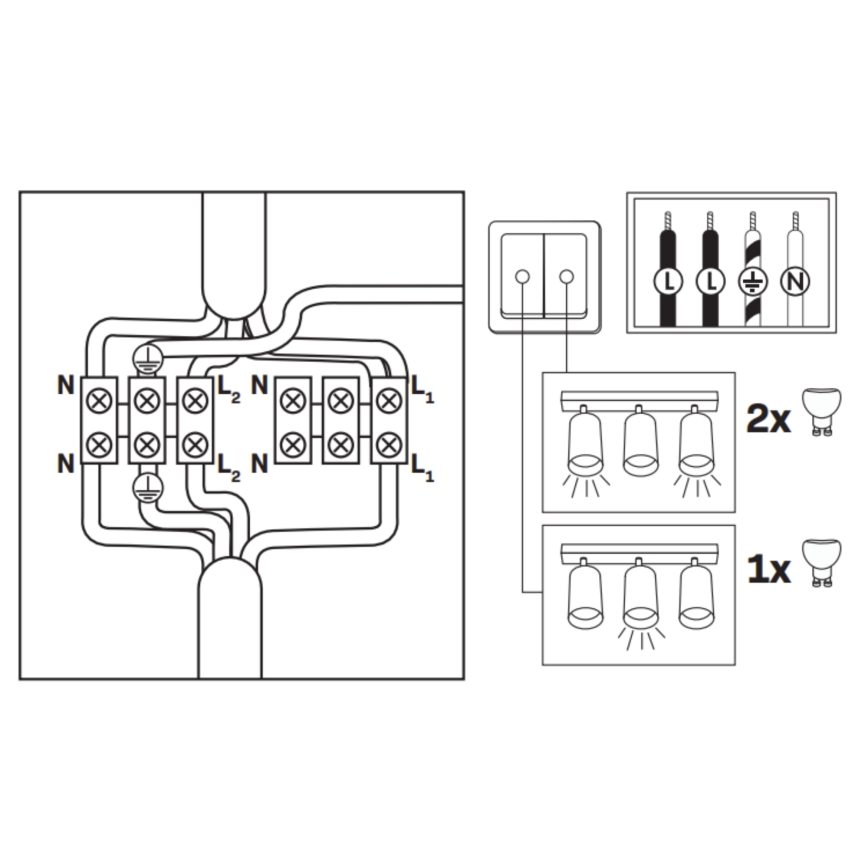 LED RGBW ρυθμιζόμενο σποτ μπάνιου TURYN 3xGU10/4,8W/230V 3000K IP44 μαύρο + τηλεχειριστήριο