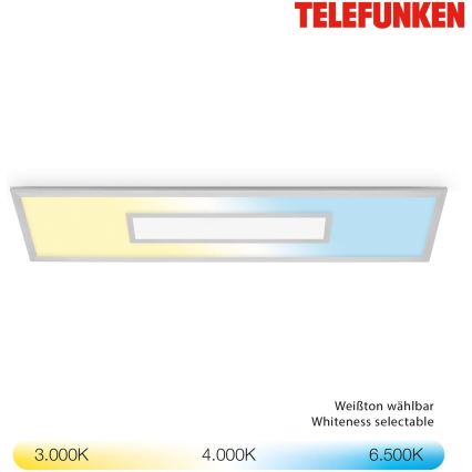LED RGBW Ρυθμιζόμενο πάνελ LED/20W/230V 3000-6500K 25x100 cm ασημί + τηλεχειριστήριο
