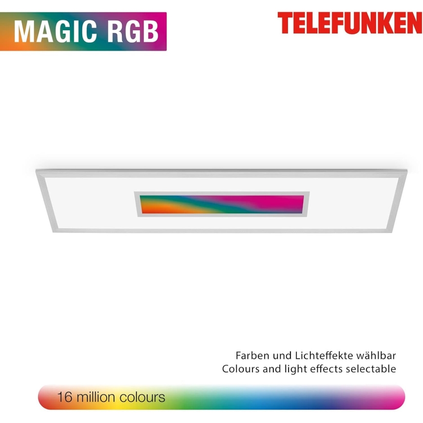 LED RGBW Ρυθμιζόμενο πάνελ LED/20W/230V 3000-6500K 25x100 cm ασημί + τηλεχειριστήριο