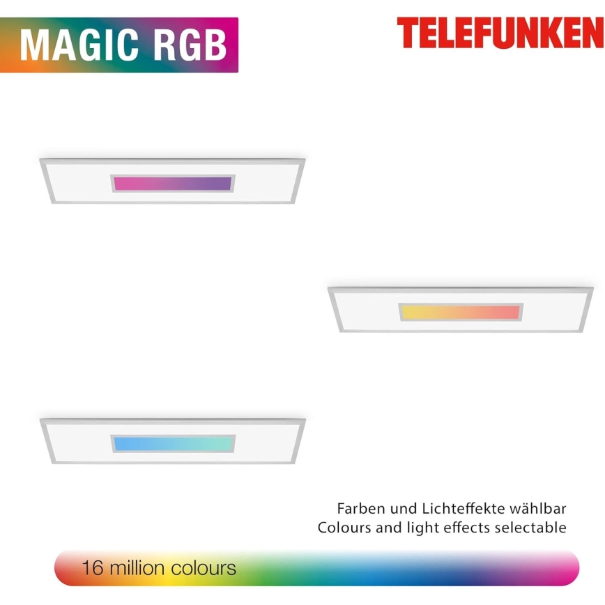 LED RGBW Ρυθμιζόμενο πάνελ LED/20W/230V 3000-6500K 25x100 cm ασημί + τηλεχειριστήριο