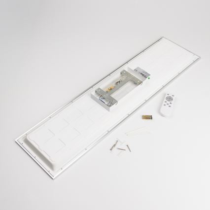 LED RGBW Ρυθμιζόμενο επιφανειακό πάνελ LED/13,5W/230V 3000-6500K 29,5x59,5 cm ασημί + τηλεχειριστήριο