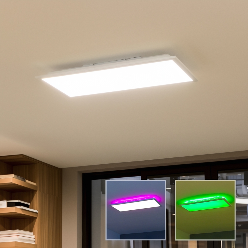 LED RGBW Ρυθμιζόμενο επιφανειακό πάνελ LED/22W/230V 2700-6500K 29,5x59,5 cm + τηλεχειριστήριο