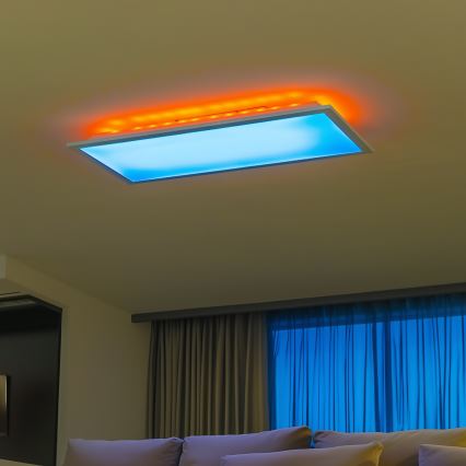 LED RGBW Ρυθμιζόμενο επιφανειακό πάνελ LED/22W/230V 2700-6500K 29,5x59,5 cm + τηλεχειριστήριο