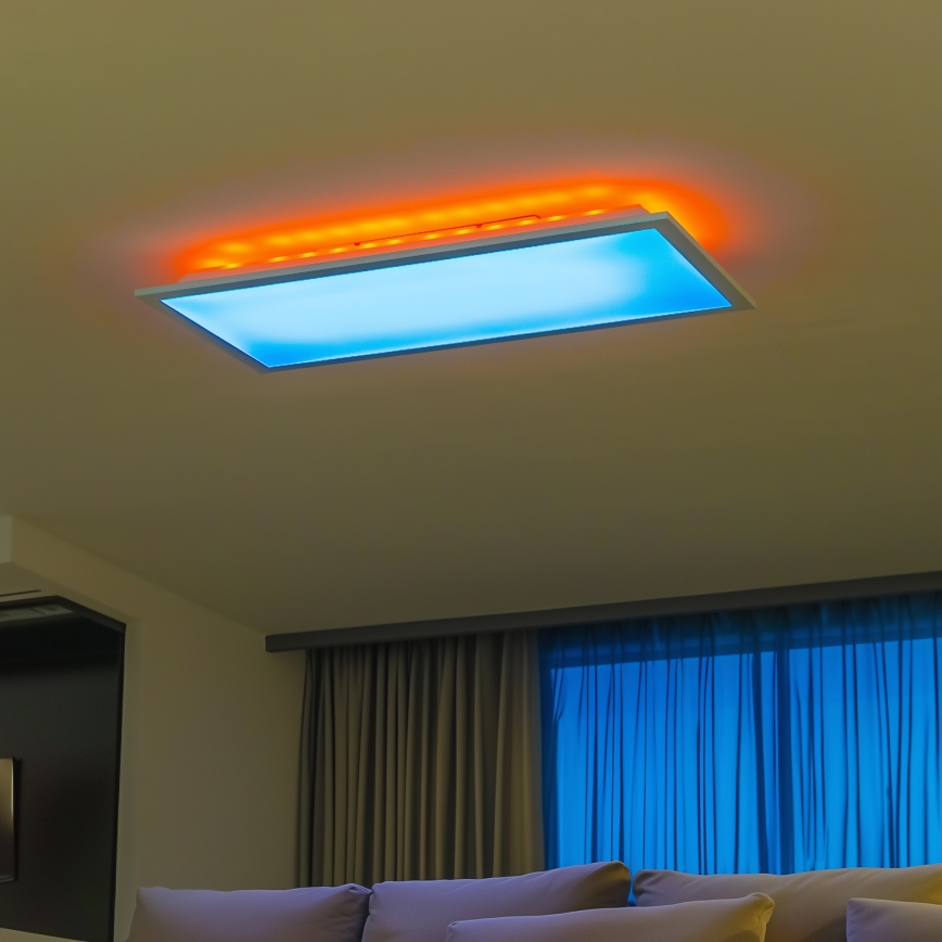 LED RGBW Ρυθμιζόμενο επιφανειακό πάνελ LED/22W/230V 2700-6500K 29,5x59,5 cm + τηλεχειριστήριο