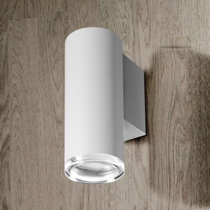 LED RGBW ρυθμιζόμενο επιτοίχιο φωτιστικό μπάνιου TURYN 1xGU10/4,8W/230V 3000K IP44 λευκό + τηλεχειριστήριο