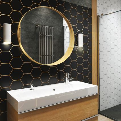 LED RGBW ρυθμιζόμενο επιτοίχιο φωτιστικό μπάνιου TURYN 1xGU10/6W/230V 3000K IP44 λευκό + τηλεχειριστήριο