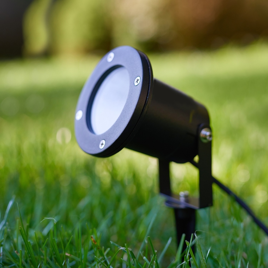 LED RGBW ρυθμιζόμενο εξωτερικό φωτιστικό BLAKE 1xGU10/4,8W/230V IP65 + τηλεχειριστήριο