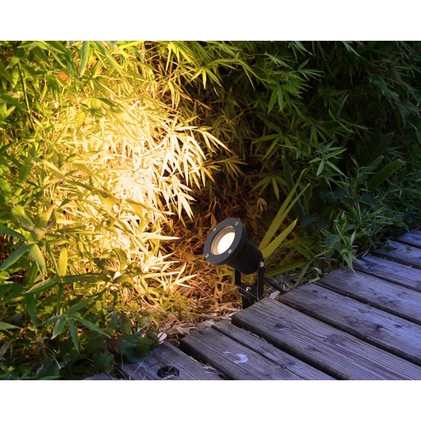 LED RGBW ρυθμιζόμενο εξωτερικό φωτιστικό BLAKE 1xGU10/4,8W/230V IP65 + τηλεχειριστήριο