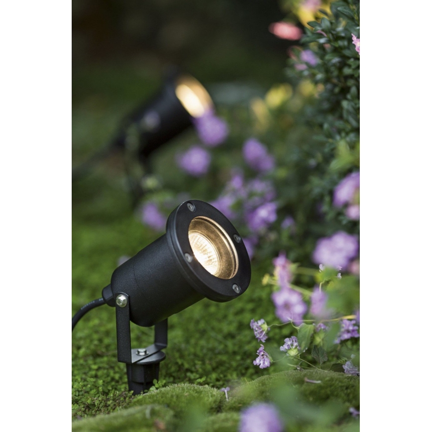 LED RGBW ρυθμιζόμενο εξωτερικό φωτιστικό BLAKE 1xGU10/4,8W/230V IP65 + τηλεχειριστήριο