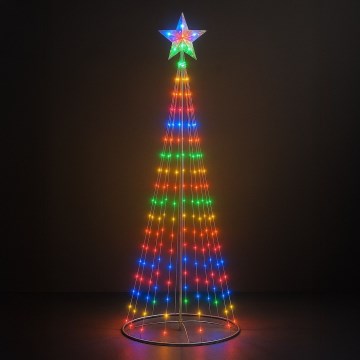LED RGBW ρυθμιζόμενο εξωτερικό χριστουγεννιάτικο διακοσμητικό δέντρο LED/4W/230V 180 cm IP44 + τηλεχειριστήριο